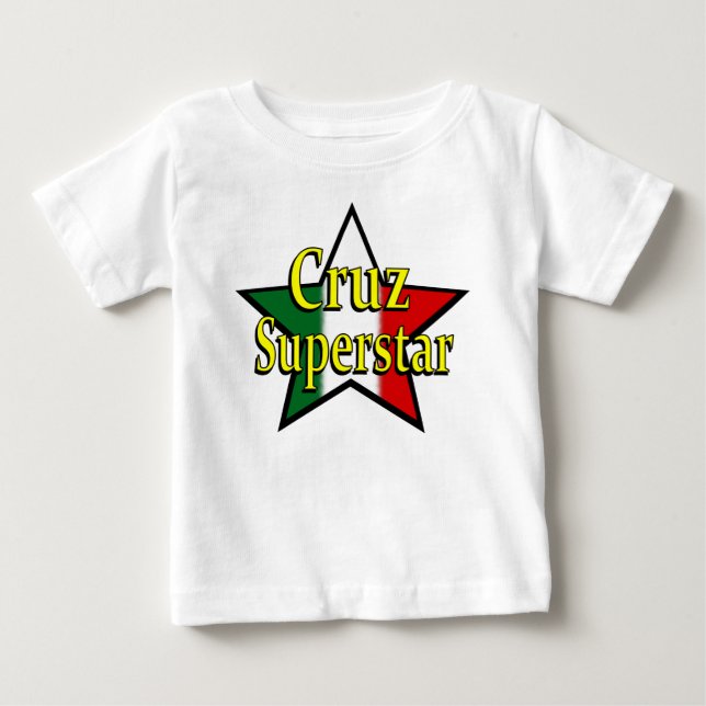Pour Bébé T-shirt de nourrisson de superstar de Cruz (Devant)