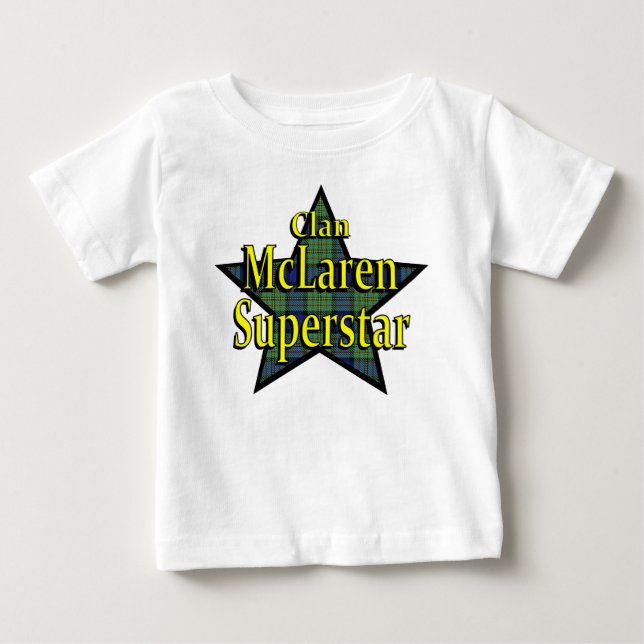 Pour Bébé T-shirt de nourrisson de superstar de McLaren de (Devant)