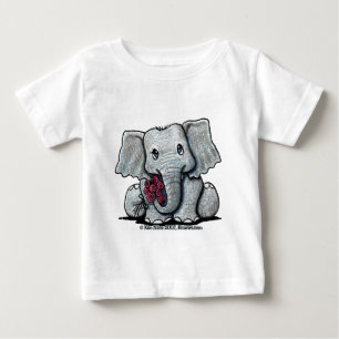 Pour Bébé T-shirt de nourrisson d'éléphant de KiniArt