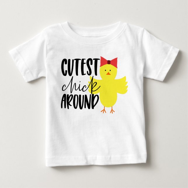 Pour Bébé T-shirt de Pâques fille la plus mignonne (Devant)