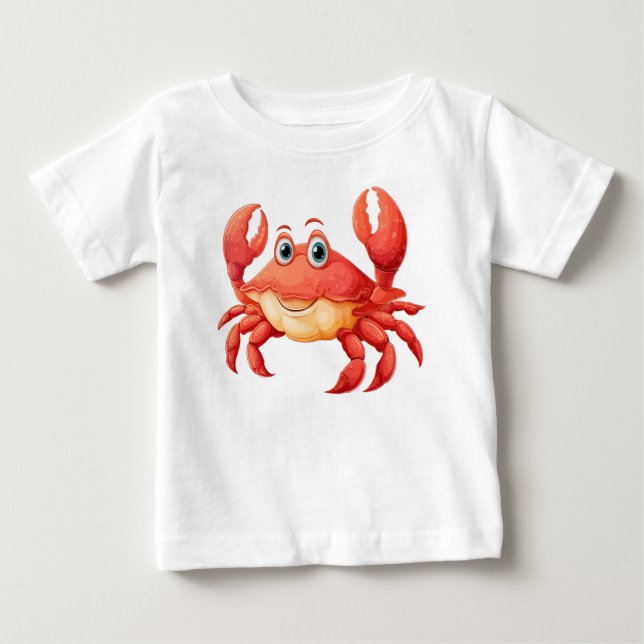 Pour Bébé T-shirt de personnage de dessin de homard (Devant)