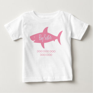 Pour Bébé T-shirt de requin de grande soeur