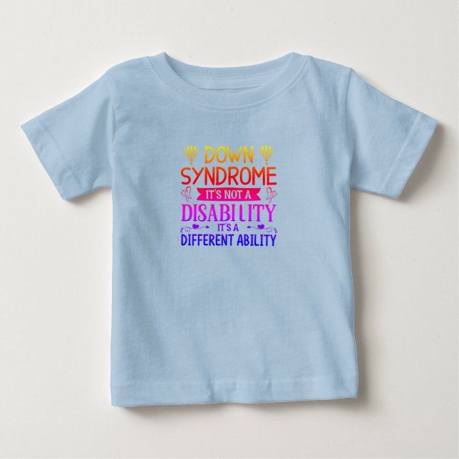 Pour Bébé T-shirt de sensibilisation au syndrome de Down pou (Devant)