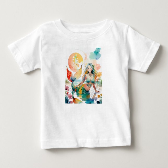 Pour Bébé T-shirt de sirène (Devant)