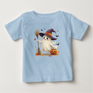 Pour Bébé T-Shirt de sorcière fantôme mignonne Halloween Tod