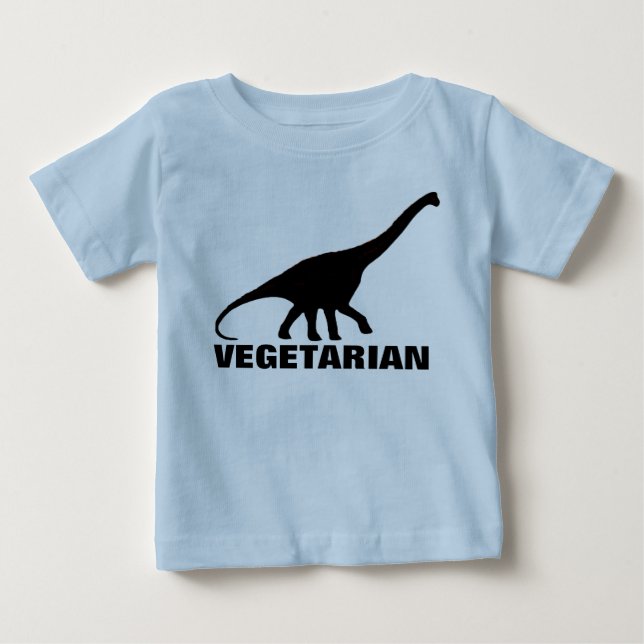 Pour Bébé T-shirt de VÉGÉTARIEN de dinosaure (Devant)