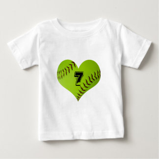 Pour Bébé T-shirt d'enfant de coeur du base-ball