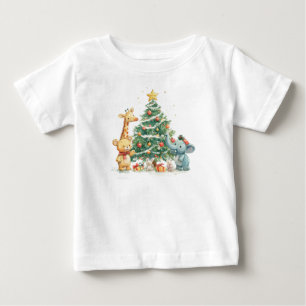 Pour Bébé T-shirt des amis animaux de Noël