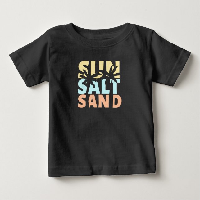 Pour Bébé T-shirt d'été de la plage de sable de soleil (Devant)