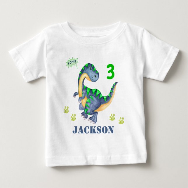 Pour Bébé T-shirt Dino T-shirt Dinosaur T-shirt Dino (Devant)