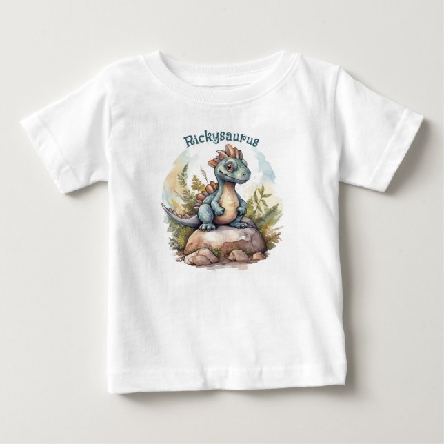 Pour Bébé T-Shirt Dinosaure Personnalisé (Devant)