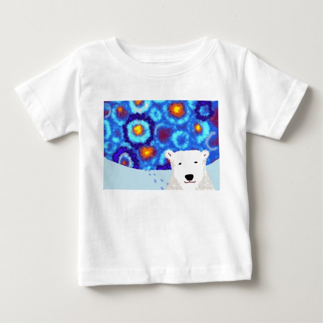 Pour Bébé T-shirt d'ours blanc (Devant)