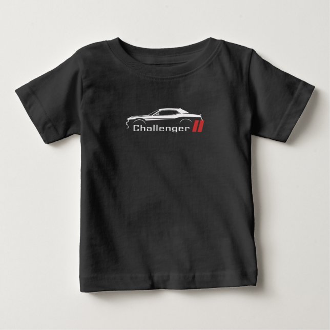 Pour Bébé T-Shirt Drapeau Américain Dodge Challenger Muscle  (Devant)