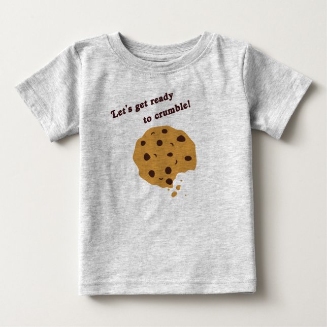 Pour Bébé T-shirt drôle de biscuit aux pépites de chocolat (Devant)