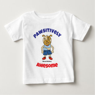 Pour Bébé T-shirt drôle de chien de dessin animé avec un slo