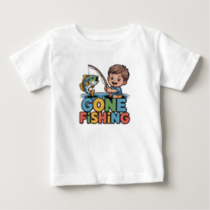 Pour Bébé T-shirt drôle de garçonnet parti à la pêche