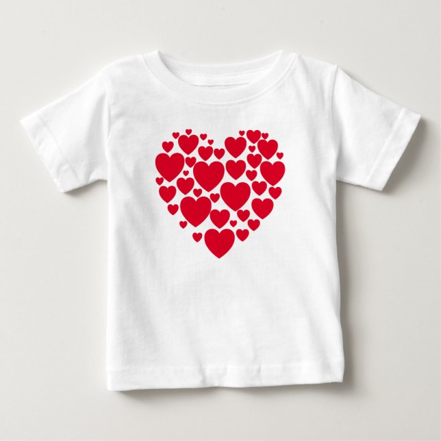 Pour Bébé T-shirt du coeur rouge (Devant)