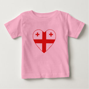 Pour Bébé T-shirt du drapeau de Géorgie