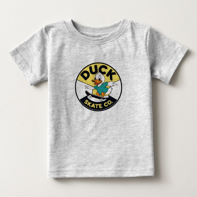 Pour Bébé T-shirt Duck Skate Co. Cool Cartoon Skater (Devant)