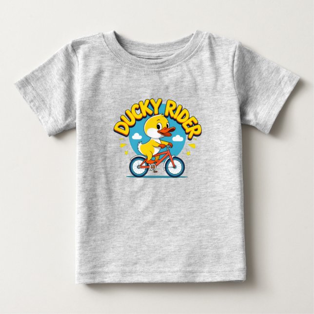 Pour Bébé T-Shirt Ducky Rider Cartoon (Devant)