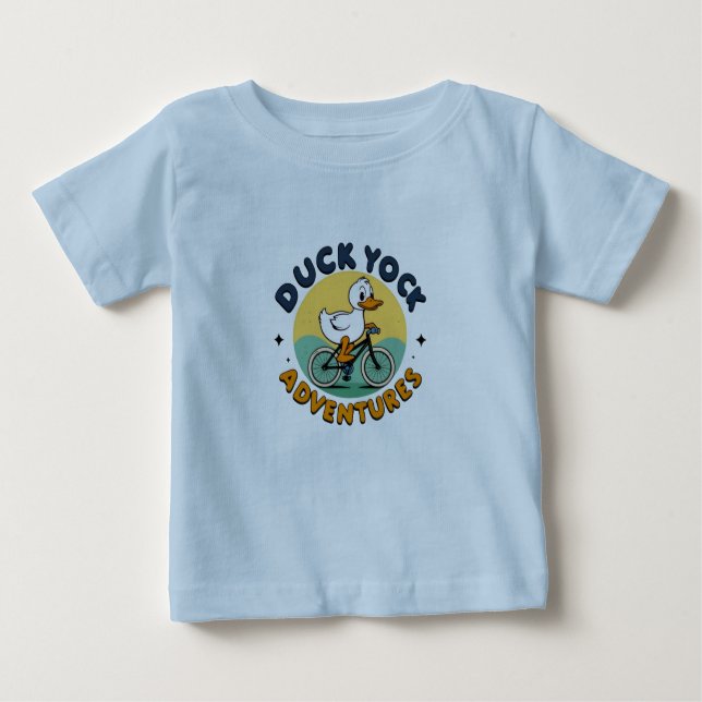 Pour Bébé T-Shirt Ducky Rider Cartoon (Devant)