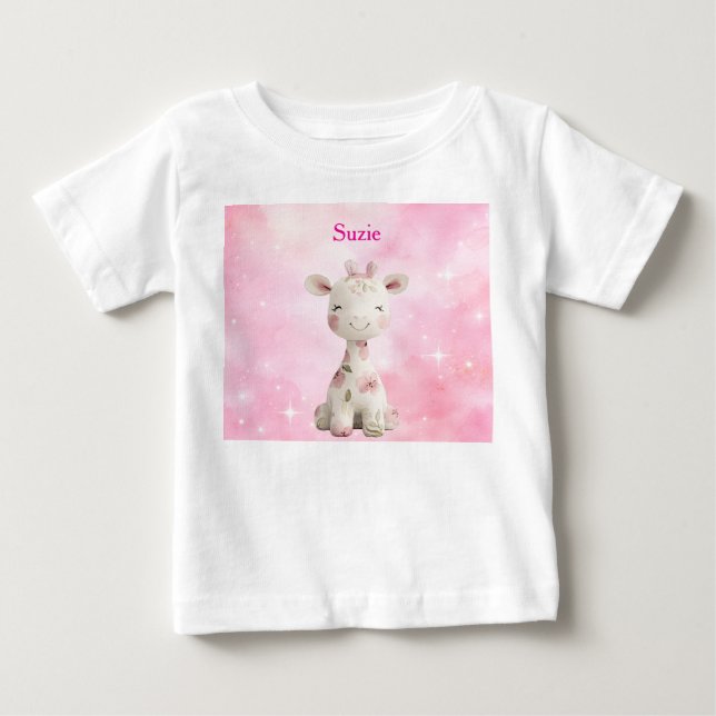Pour Bébé T-Shirt-Editable Rose Chinois T-Shirt (Devant)
