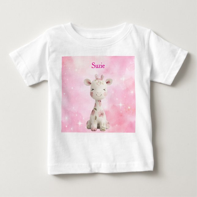 Pour Bébé T-Shirt-Editable T-Shirt Chinoiserie Rose (Devant)