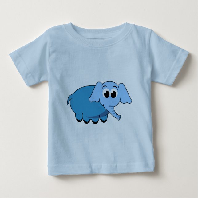 Pour Bébé T-shirt éléphant bleu (Devant)