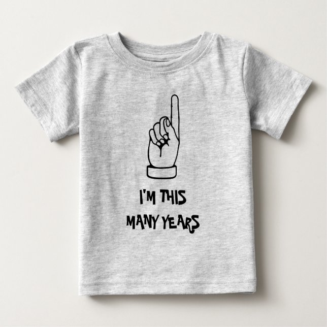 Pour Bébé T-shirt enfant 1er anniversaire avec un enfant d'u (Devant)