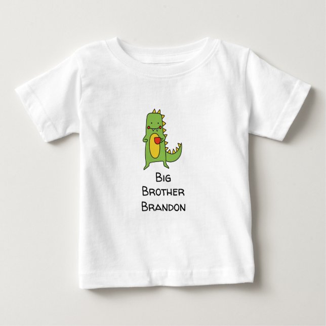 Pour Bébé t-shirt enfant à dinosaure customisé (Devant)
