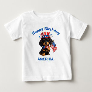 Pour Bébé T-Shirt Enfant avec chiot Dachshund (2p) Patriotiq