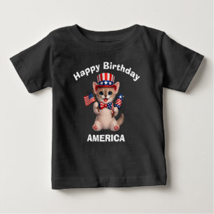 Pour Bébé T-Shirt Enfant Bambino Kitten (1l) Patriotique