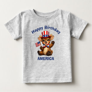 Pour Bébé T-Shirt enfant cerf (5c) patriotique