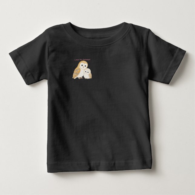 Pour Bébé T-shirt enfant chouette de grange mignon (Devant)