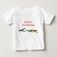 T-shirt enfant d'anniversaire Crayons