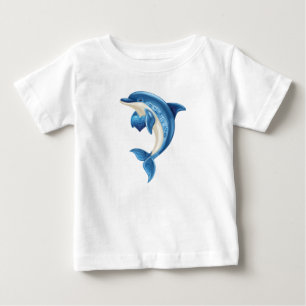 Pour Bébé T-shirt enfant dauphin souriant