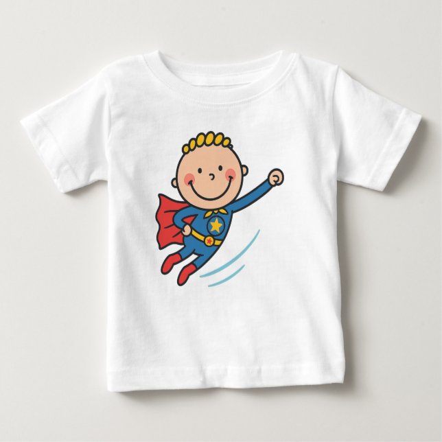 Pour Bébé T-Shirt Enfant Garçon Super-Héros de Dessin Animé  (Devant)