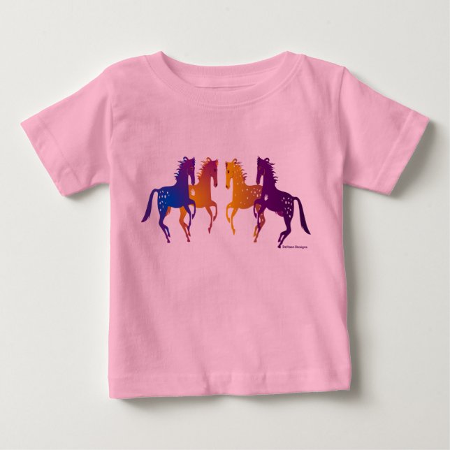 Pour Bébé T-shirt enfant indien Ponies (Devant)