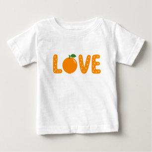Pour Bébé T-shirt enfant LOVE Orange Mignon