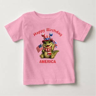 Pour Bébé T-Shirt Enfant Patriote Alligator (3e)