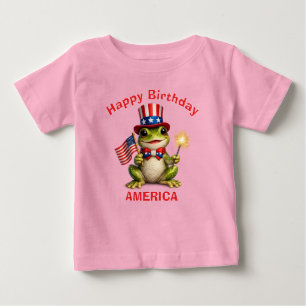 Pour Bébé T-Shirt Enfant Patriote Grenouille (3c)
