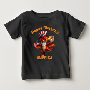 Pour Bébé T-Shirt Enfant Patriote Red Dragon (6e)