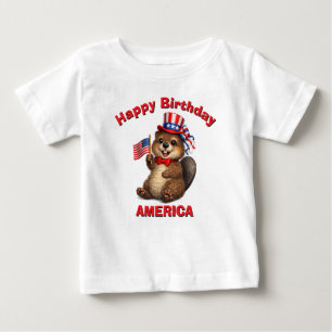 Pour Bébé T-Shirt Enfant Patriotique Castor (5t)