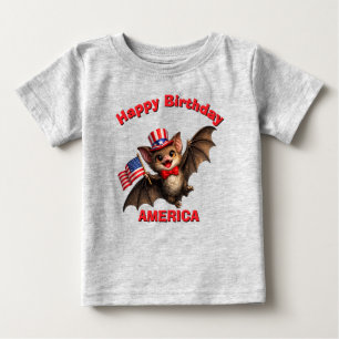 Pour Bébé T-Shirt Enfant Patriotique Chauve-Souris (5aq)