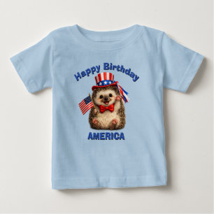 Pour Bébé T-Shirt Enfant Patriotique Hérisson (5ans)