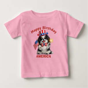 Pour Bébé T-Shirt Enfant Patriotique Japanese Chin (2ak)