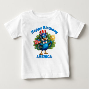 Pour Bébé T-Shirt enfant patriotique Paon (4r)