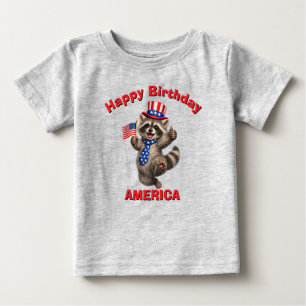 Pour Bébé T-Shirt Enfant Patriotique Raton Laveur (5v)