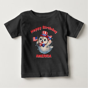 Pour Bébé T-Shirt Enfant Patriotique Seal (5ad)