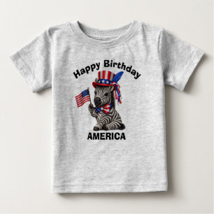 Pour Bébé T-Shirt enfant patriotique Zèbre (5r)